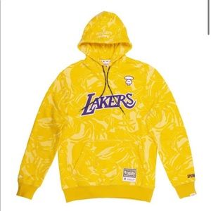 NEW Mitchell & Ness x Aape Hoodie Los Angeles Lakers